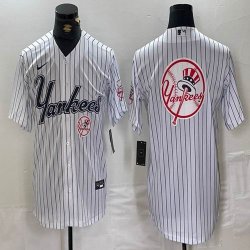 Nike New York Yankees blank white MLB baseball Jersey Joint name -BD 17