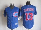 Chicago Cubs Starlin Castro 13# majestice blue mlb jersey