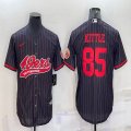 Nike 49ers #85 George Kittle black baseball jerseys Joint name-BD 01