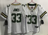 Youth Nike Green Bay Packers #33 Aaron Jones white Color Rush Limited Jersey