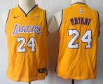 Youth Nike Los Angeles Lakers #24 Kobe Bryant Yellow basketball jerseys-S8