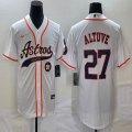 Nike Houston Astros #27 Jose Altuve white majestic baseball jerseys Joint name -BD 01