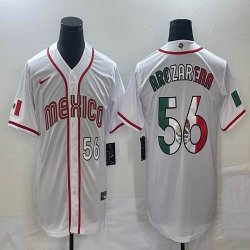 2023 World Cup Mexico #56 Randy Arozarena white green majestic baseball jerseys 20