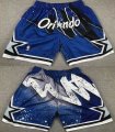 Orlando Magic blue black NBA Shorts with pocket-XD