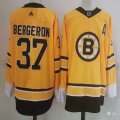 Adidas Boston Bruins #37 Patrice Bergeron yellow ice hockey Jersey-PF