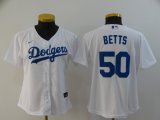 Nike Los Angeles Dodgers Mookie Betts white women majestic baseball Jersey