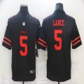 Nike San Francisco 49ers #5 Trey Lance black color Rush Limited Jersey