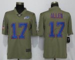 Nike Buffalo Bills 17 Allen Olive Salute To Service Limited Jersey