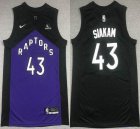 Nike Toronto Raptors #43 Pascal Siakam Purple black basketball Jerseys -XD