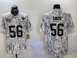 Saints #56 DeMario Davis Nike Arctic Camo 2024 Salute to Service Limited Jersey