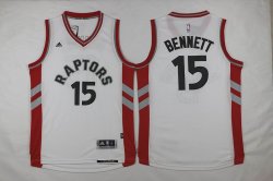 Toronto Raptor #15 Anthony Bennett White Stitched NBA Jersey