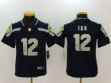 Youth Seattle Seahawks #12 Fan Nike blue Color Rush Limited Jersey