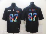 Nike Kansas City Chiefs Travis Kelce #87 black Color Rush Limited Jerseys