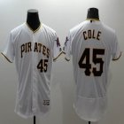 2016 Pittsburgh Pirates Gerrit Cole #45 white elite baseball jersey