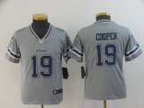 Youth Nike Cowboys #19 Amari Cooper Gray Color Rush Limited Jersey Inverted version