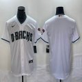 Nike Arizona Diamondback blank white majestic baseball Jersey