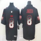 New York Giants #8 Daniel Jones black Color Rush Limited Jerseys Fireworks version