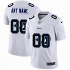 Customized Nike Los Angeles Rams white Color Rush Limited Jersey Shadow edition