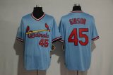 St Louis Cardinals #45 Bob Gibson Blue mlb baseball jerseys