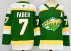 Minnesota Wild #7 Brock Faber green yellow Ice hockey jersey-PD