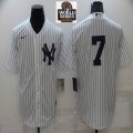 Nike New York Yankees #7 Mickey Mantle White majestic baseball Jersey-BD