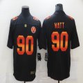 Nike Pittsburgh Steelers #90 T. J. Watt black orange Color Rush Limited Jersey-BD