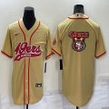 Nike San Francisco 49ers blank yellow baseball jerseys Joint name-BD 01