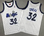 Youth Orlando Magic #32 Shaquille O'Neal white Throwback NBA Jerseys