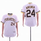 Pittsburgh Pirates #24 Chris Archer white majestic baseball jerseys