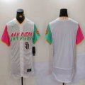 Nike San Diego Padres blank white red green Flexbase Authentic Collection Jersey 02