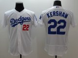 2016 Los Angeles Dodgers #22 Clayton Kershaw white Flexbase Authentic Collection Jersey