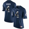 Custom Penn State #4 Adrian Amos blue fashion college football jersey