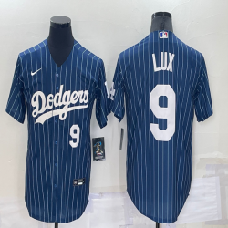 Nike Los Angeles Dodgers #9 Gavin-Lux blue throwback majestic baseball Jerseys-BD 02