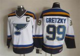 Reebok St.Louis Blues #99 Wayne Gretzky white CCM Hockey NHL Jersey C patch