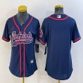 Youth Nike New England Patriots blank blue baseball jerseys Joint name-BD