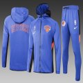 New York Knicks blue NBA Hooded Sweatshirt with long shorts