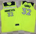 Nike Minnesota Timberwolves #32 Karl-Anthony Towns player green basketball jersey -LT