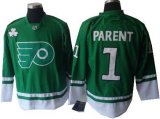 Philadelphia Flyers 1 BERNIE PARENT green jerseys