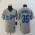 Youth Nike Los Angeles Dodgers 35 Cody Bellinger gray Flexbase Authentic Collection Jersey