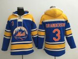 New York Mets #3 Curtis Granderson blue yellow baseball Hooded Sweatshirt