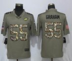 Nike Philadelphia Eagles 55 Graham Olive Camo Carson 2017 Salute to Service Limited Jersey