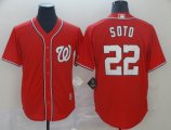 Washington Nationals #22 Juan Soto red majestic baseball jersey