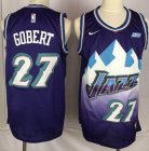 Nike Utah Jazz #27 Rudy Gobert purple nba basketball Jersey-YL