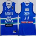 Dallas Mavericks #77 Luca Doncic blue nba jerseys Tokyo Olympics-HL