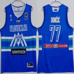 Dallas Mavericks #77 Luca Doncic blue nba jerseys Tokyo Olympics-HL