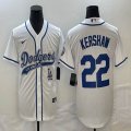 Nike Los Angeles Dodgers #22 Clayton Kershaw white majestic baseball Jerseys Joint name -BD