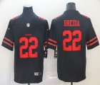 49ers #22 Matt Breida black nike Color Rush Limited Jersey