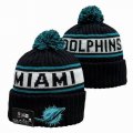 2024 Miami Dolphins black white NFL Sports Cuffed Knit Hats