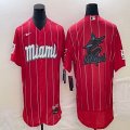 Nike Florida Marlins blank red Flexbase Authentic Collection Jersey-BD