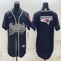 Nike New England Patriots blank black baseball jerseys Joint name-BD 01